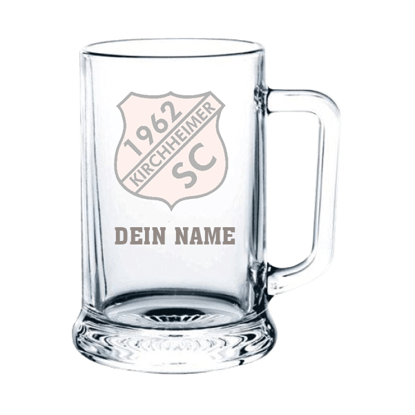 Bierkrug aus Glas